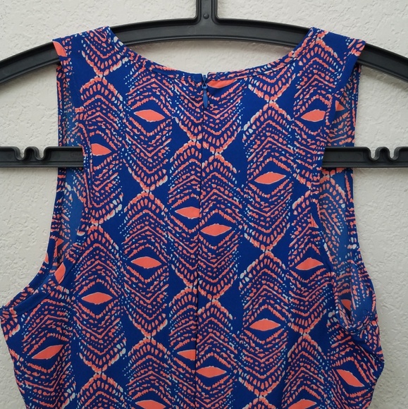 GB Florescent Orange & Blue Skater Dress - Picture 4 of 4